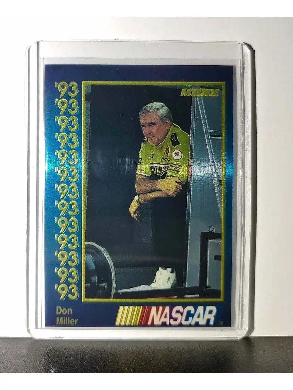 Don Miller 1993 Maxx Premier Plus Racing #101 NASCAR Card Penske Racing South